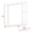 Armoire à pharmacie à 2 tablettes avec miroir Myrick - blanc-771451463