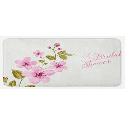 Traditional Solid Color Polyester Kitchen Mat