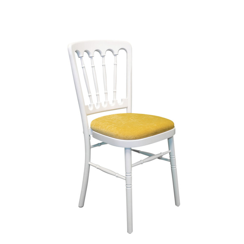 Arroyo 43cm H Polyester Blend Upholstered Slat Back Side Chair, White, Mustard