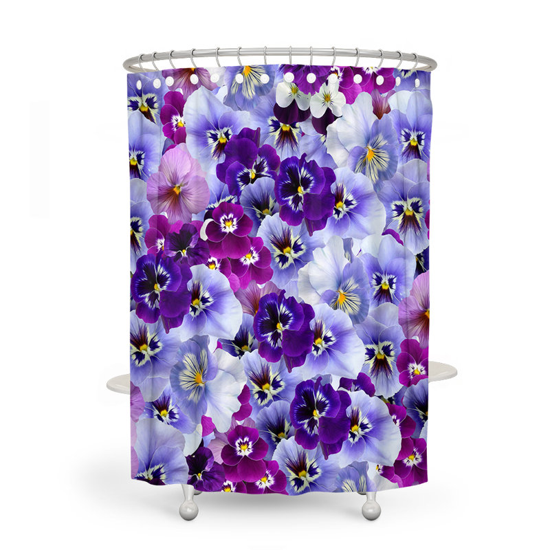 Rideau de douche simple Floral, H 93 po x l 70 po