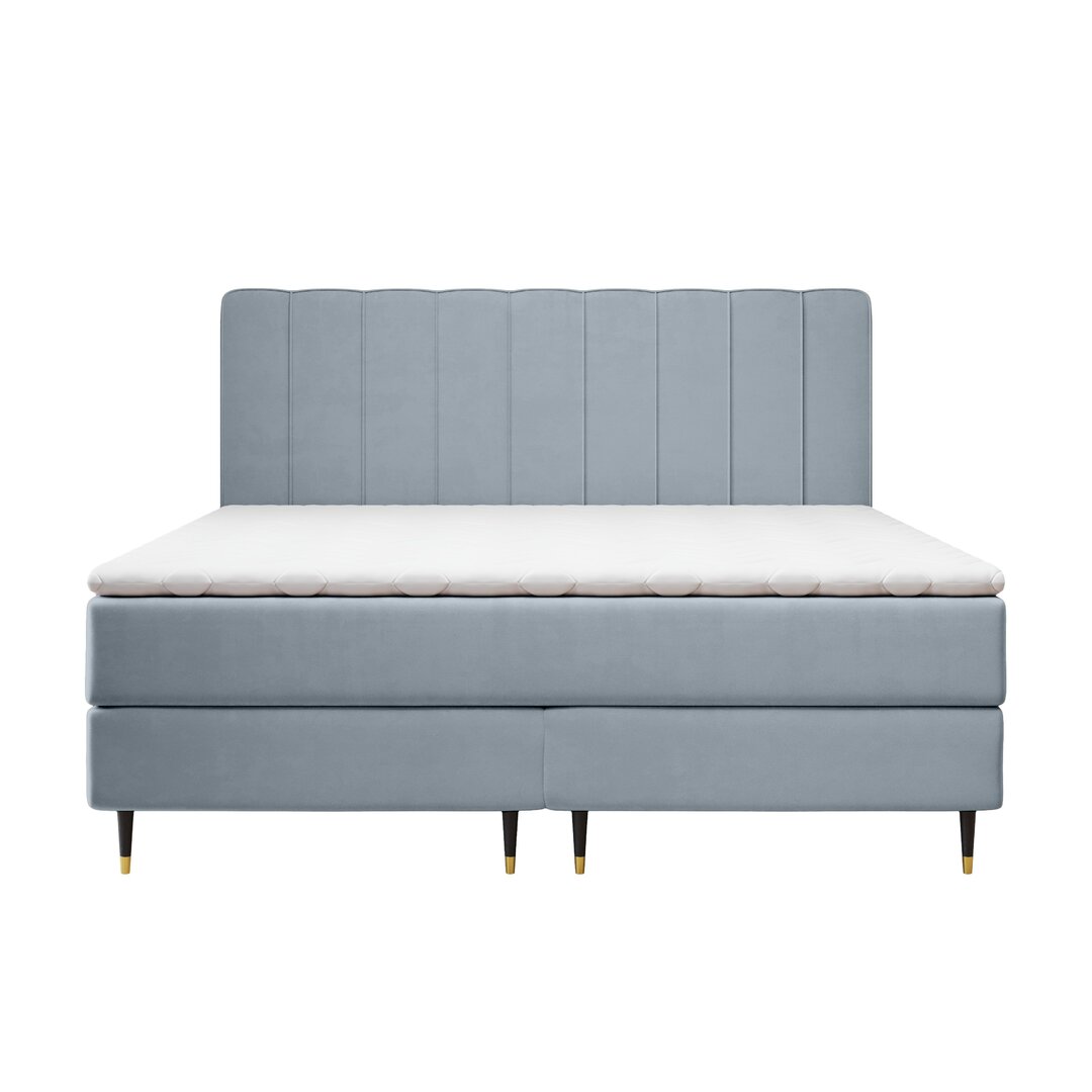 Boxspringbett Hollaway mit Topper und Bettkasten