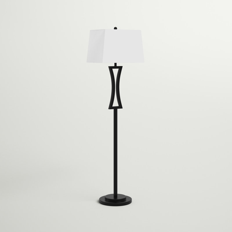 Lampe sur pied 63,75 po Burholme, Noir