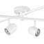 Éclairage sur rail blanc mat 6 lumières avec barre pivotante centrale et têtes réglables, luminaire à intensité variable de 45 po pour l'éclairage de cuisine moderne
