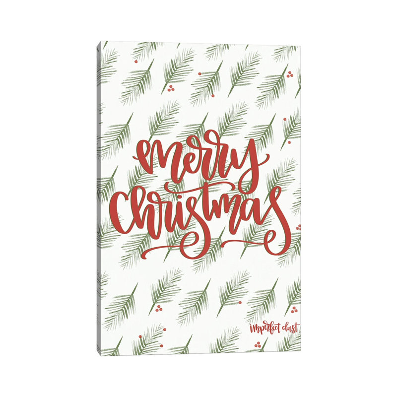 Merry Christmas by Imperfect Dust - Wrapped Canvas Print, 30.48 cm H x 45.72 cm W