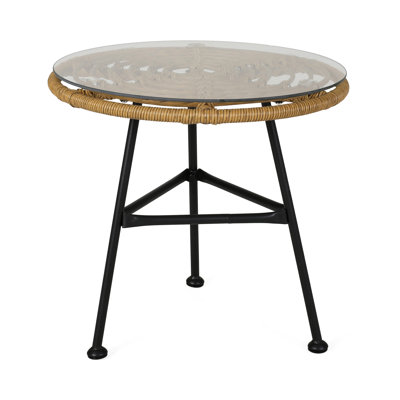 Table With Tempered Glass For Outdoor Use Stylish Side