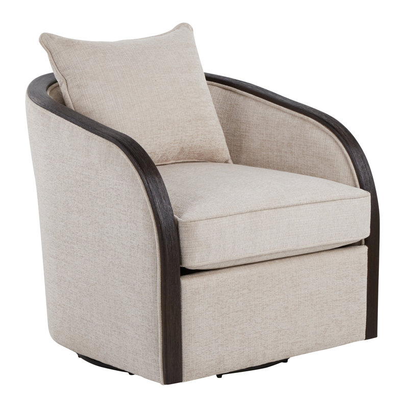 Fauteuil d'appoint pivotant Gracelynn, Marron clair