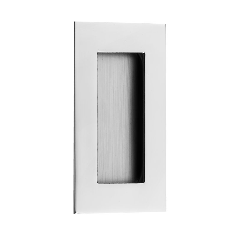 Flush Pull Plate, Polish Stainless Steel