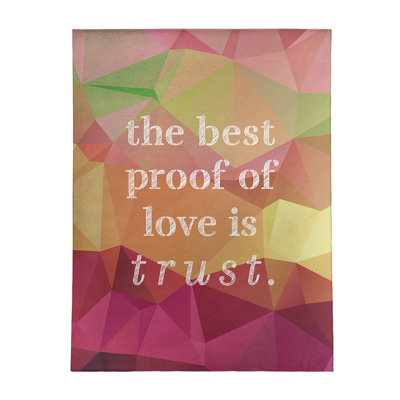 Tapis en simili-gemme love & trust quote