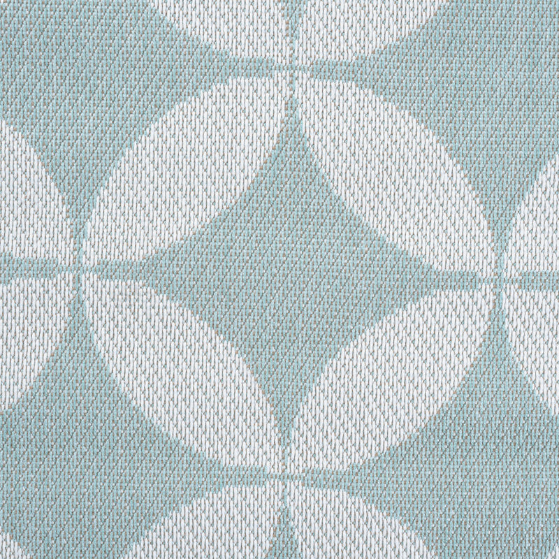 Tapis bleu clair à tissage plat Molinari, Rectangle 5 pi x 6 pi 11 po