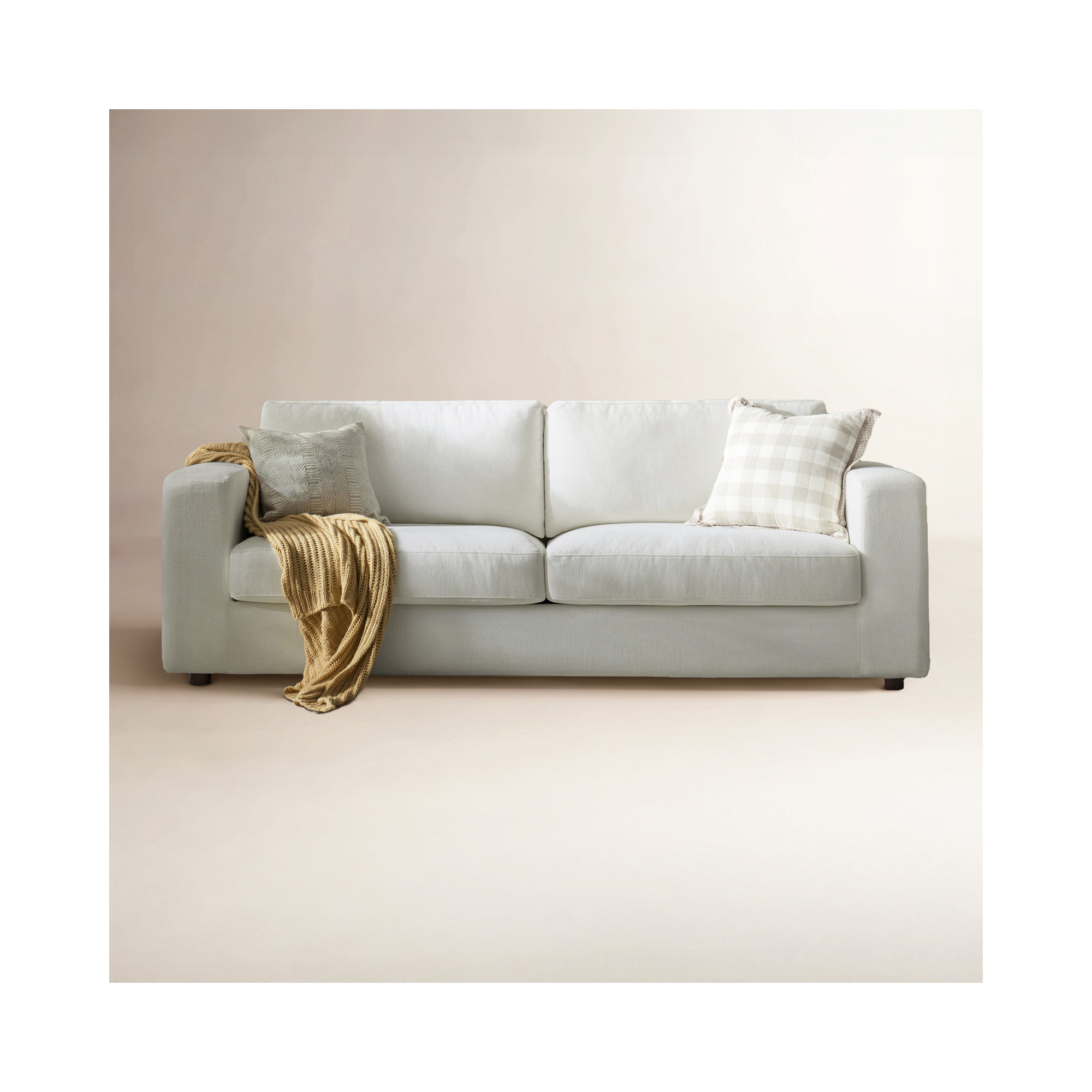 Carley Slipcovered Sofa, Ivory