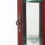 Vitrine de coin avec lumières, tablettes réglables, dossier en miroir et verre trempé pour une présentation élégante-1187643501