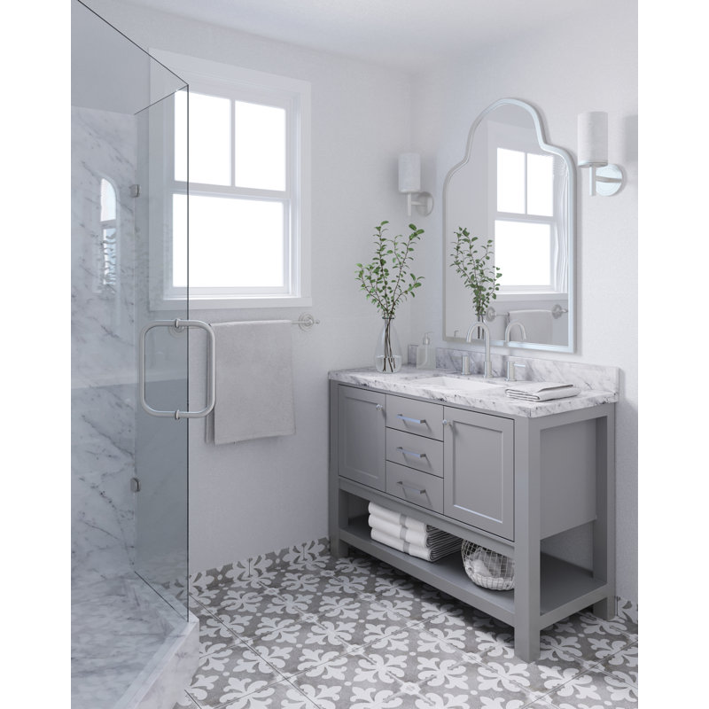 Bayhill 61" W Single Bathroom Vanity Set, Gray, 49"