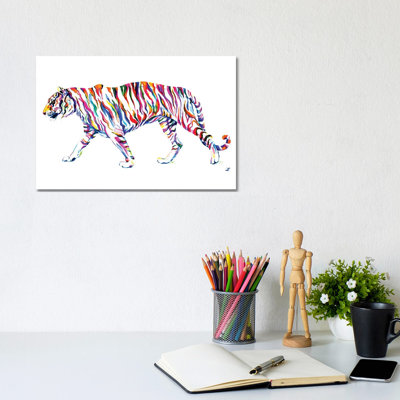 Walking Tiger - Wrapped Canvas Print