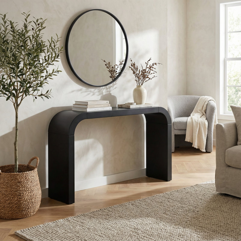 Console moderne et minimaliste au design élégant et polyvalent avec sa structure robuste et stable.