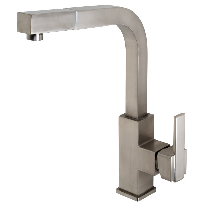 Ultra Faucets Icon Pull Out Kitchen Faucet, Brushed Nickel