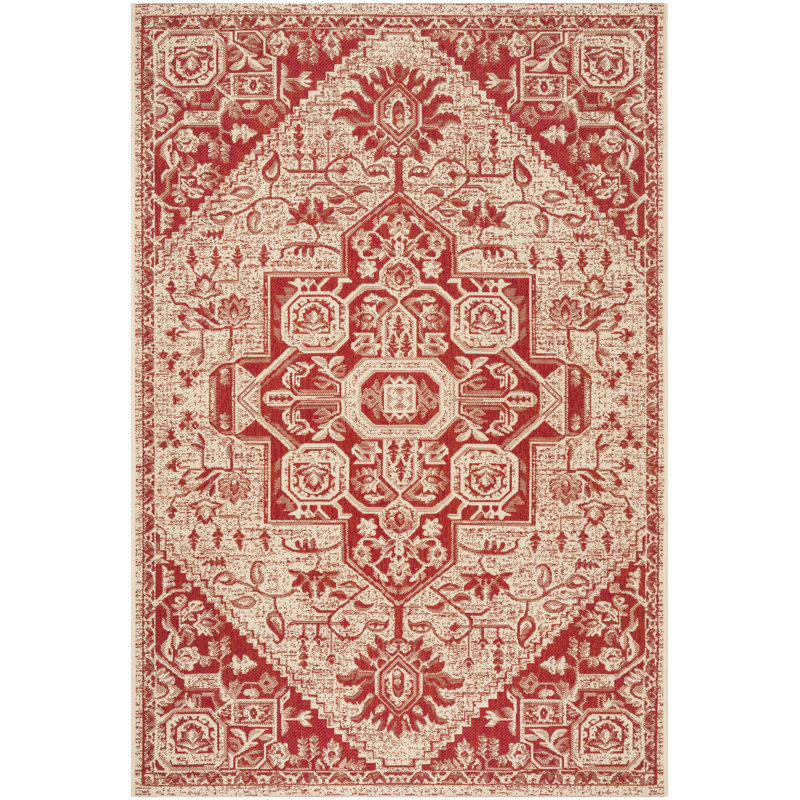 Donivin Beach House Performance Oriental Indoor/Outdoor Area Rug, Rectangle 6'7" x 9'2"