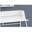 Bureau d'ordinateur, bureau personnel, ordinateur portable, tablettes de rangement, l 48 po, travail, stratifié blanc, métal blanc, contemporain, moderne-679296312