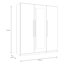 Ramina Modern wardrobe with 3 doors, large mirror, clothing rail, shelving, engineered wood, light oak decor/white, 180.6 cm W x 212.9 cm H x 59 cm D