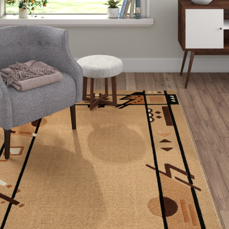 Sartain Abstract Shag Area Rug, Rectangle 160 x 220cm