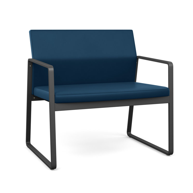 Fauteuil de bureau Gansett, Anthracite, Vinyle bleu Patriot Plus Imperial