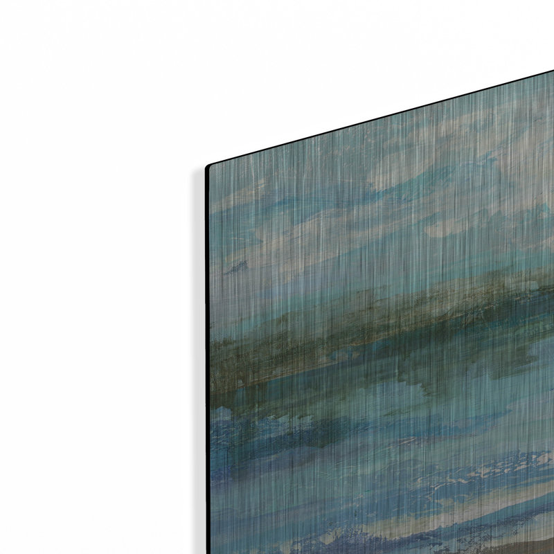 «Mirrored Sky» par Silvia Vassileva, art mural en métal, 48 po x 16 po, H 12 po x l 36 po