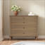 Grande commode à 4 tiroirs avec poignées en métal pour la chambre à coucher et la chambre de bébé