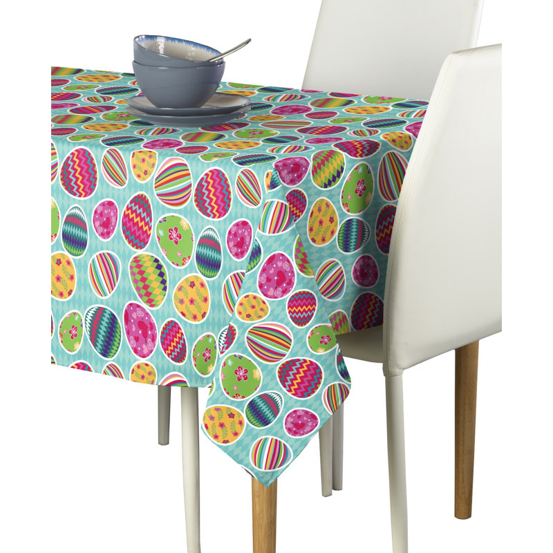 Erdman Geometric Easter Tablecloth, 104" L x 60" W