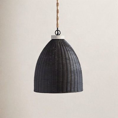 Olsen Single Light Rattan Dimmable Pendant