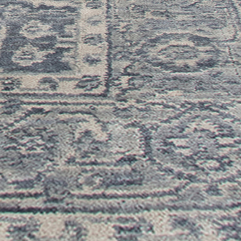 Tapis gris en laine tissé à la main Turnipseed, Rectangle 2 pi x 3 pi