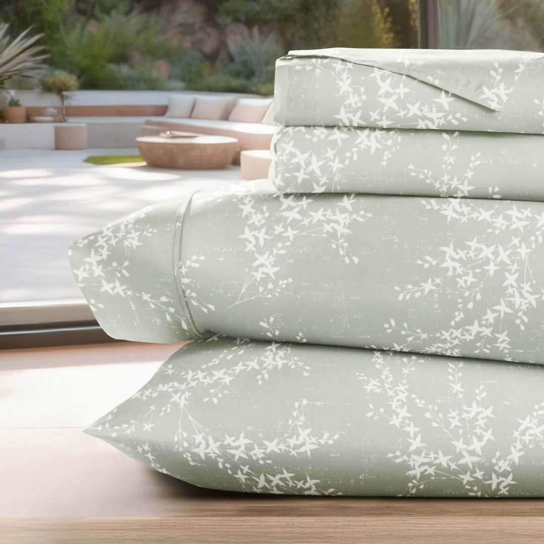4 Piece Delicate Details Pattern Sheet Set IEnjoy Home 