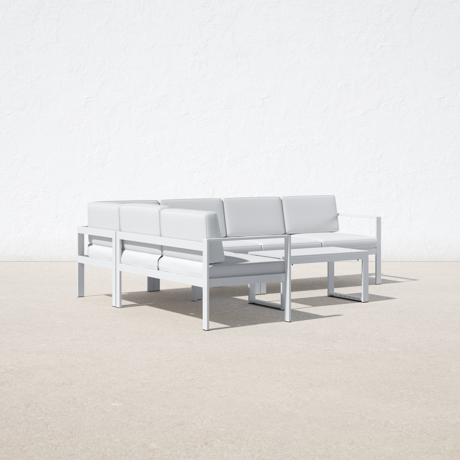Karen 6-Person Patio Seating Group, White