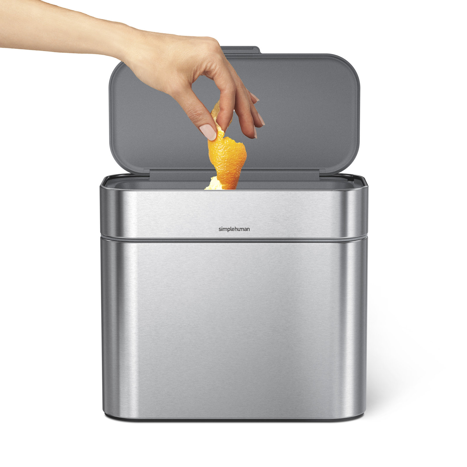 simplehuman 1.06gal Compost Caddy, Stainless Steel