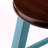 Chasteen Four Leg Counter Stool in Brown and Light Blue, 24.01'' H X 13.20'' W X 13.20'' D-1094724134