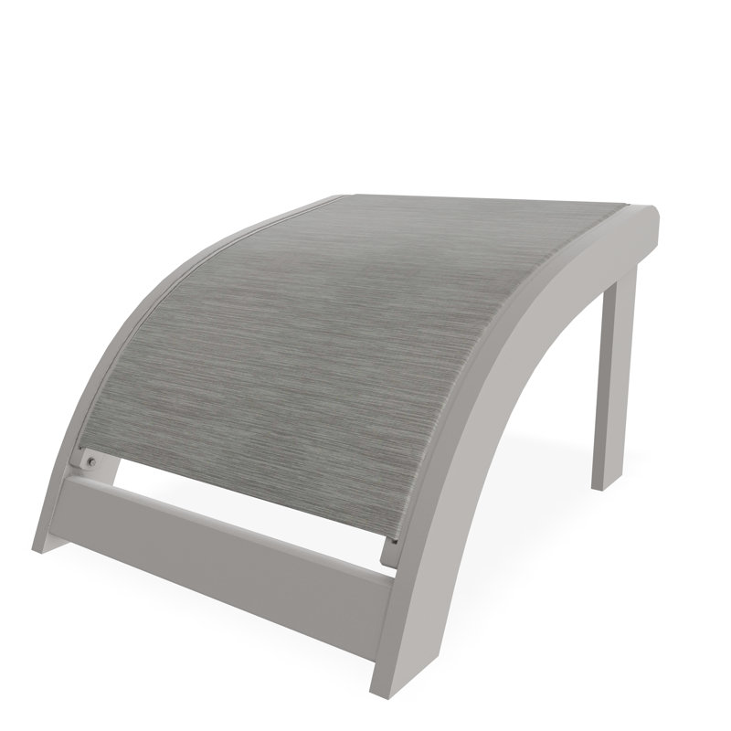 Repose-pieds Adirondack en polymère de qualité marine, Gris chaleureux, Sicile