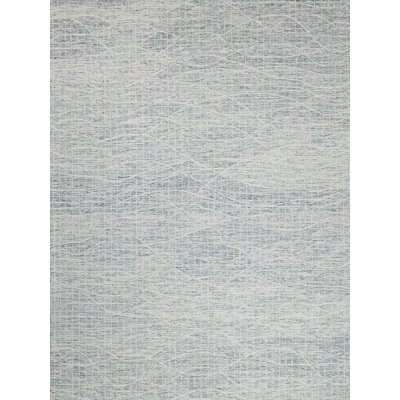 Miami Hand Tufted Abstract Area Rug in Silver/Blue