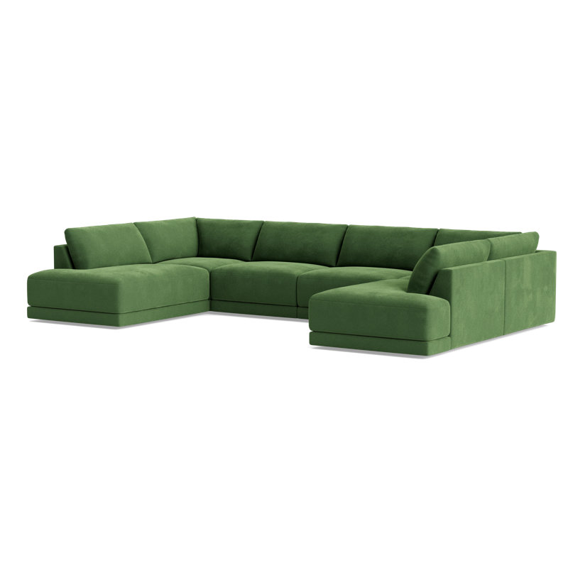 Eva Sectional, Performance Velvet - Ivy