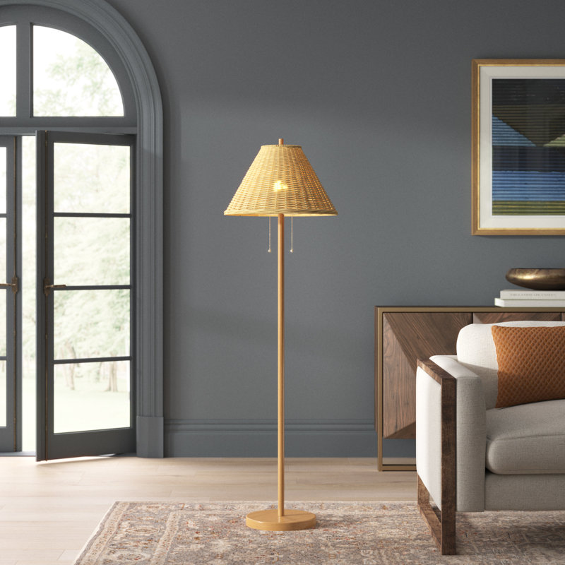 Lampe sur pied igby, Brun