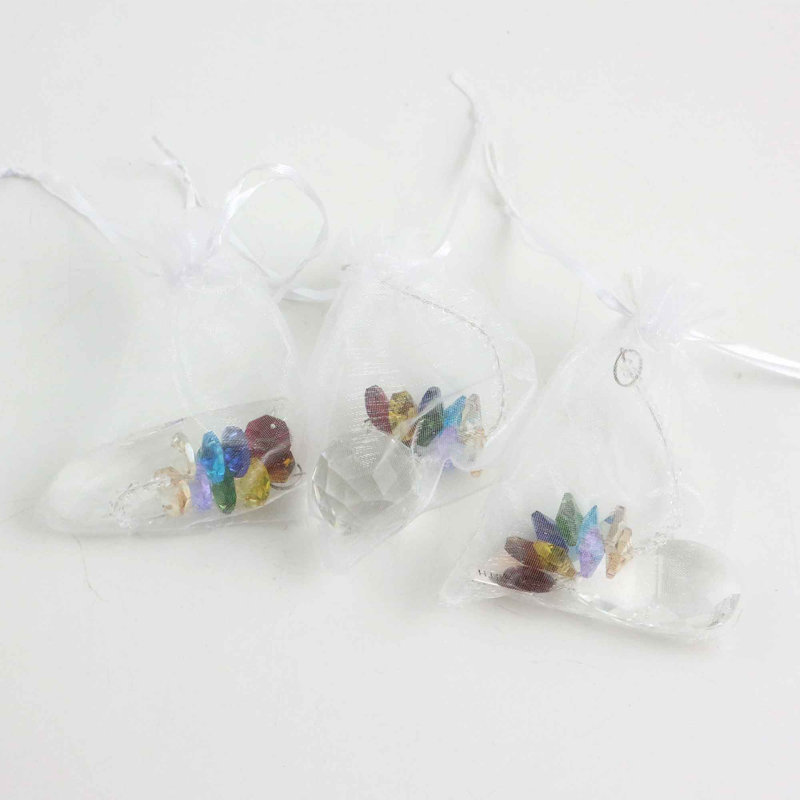 Ensemble de 3 ornements en forme de prisme Suncatcher Holiday, Chakra