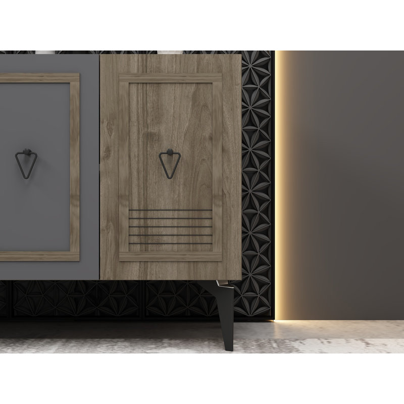 Abreha 150cm Sideboard, Brown/Grey