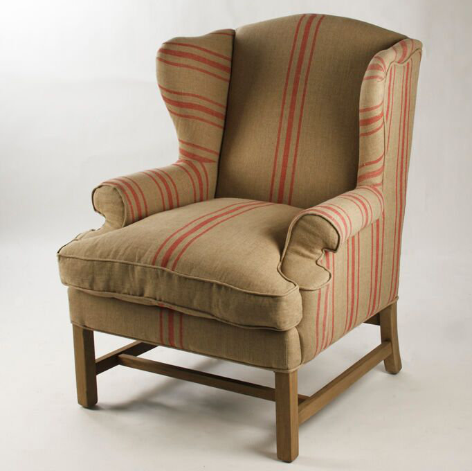 Fabien Linen Wingback Chair