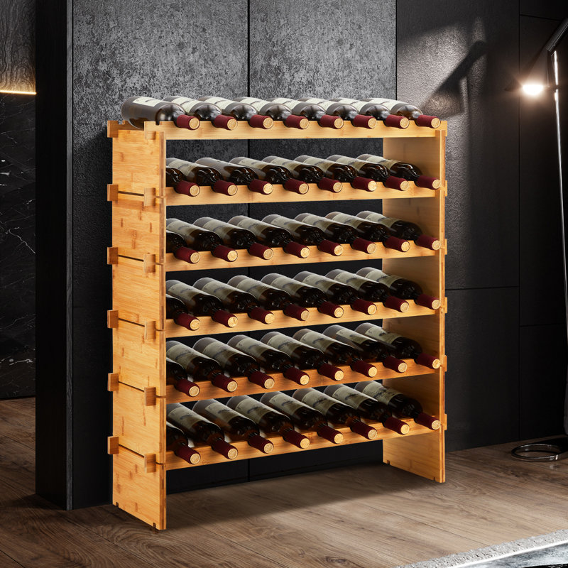 Open Shelving Wine Bottle Rack Yellow