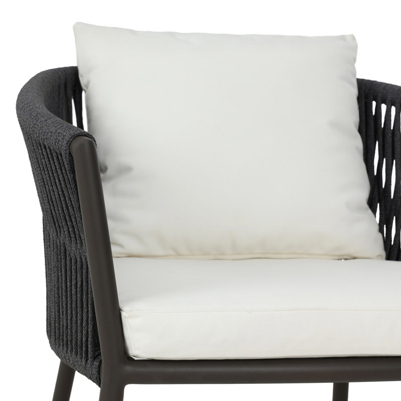 Outdoor Dining Armchair, Arashi Salt, Bronze/Dark Gray