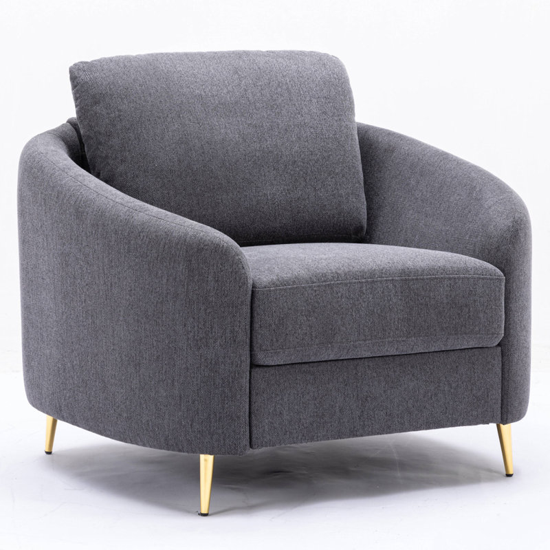 Fauteuil d'appoint à dossier lâche