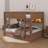 Bunk Bed With Drawers, Wood Bunk Bed With Storage Cabinets And LED Lights-1302071718