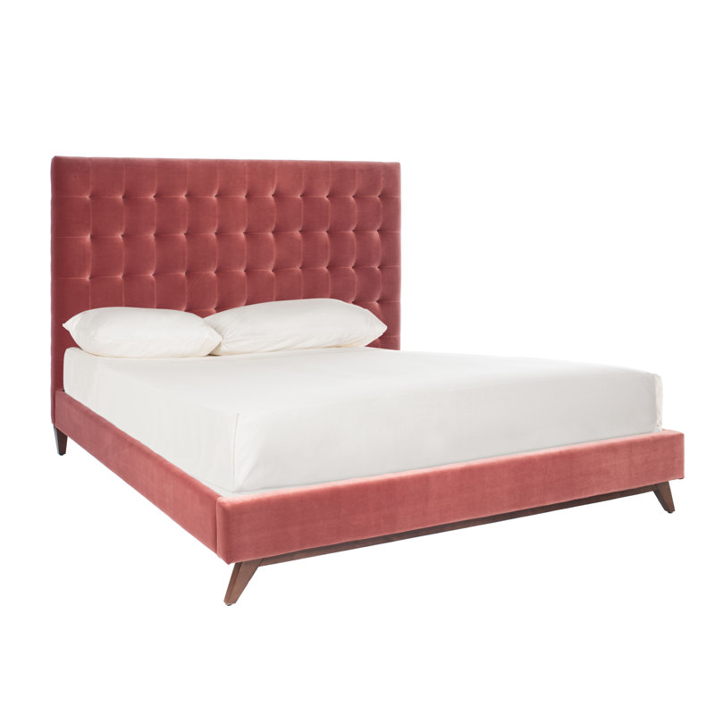 Bunny Upholstered Bed, Dusty Rose, Queen