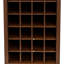 Buffet modulaire en noyer brun avec capacité de 32 bouteilles de vin - Armoire dans un meuble foncé