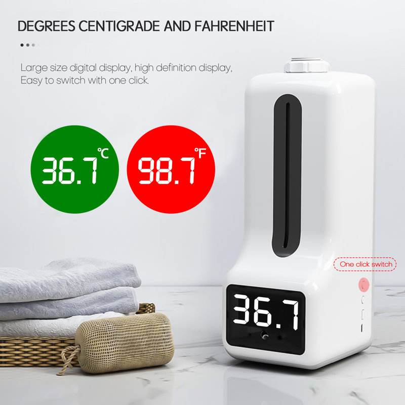 Automatic Sensor Ouchless Soap Liquid Dispenser Non-Contact Infrared Thermometer