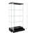 Quick - Assembly Black Tempered Glass Storage With 2 Large Drawers, 13 Colour Led, And Space Saving Structure Bookshelf Design-846949864
