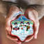 4'' Glass Holiday Shaped Ornament