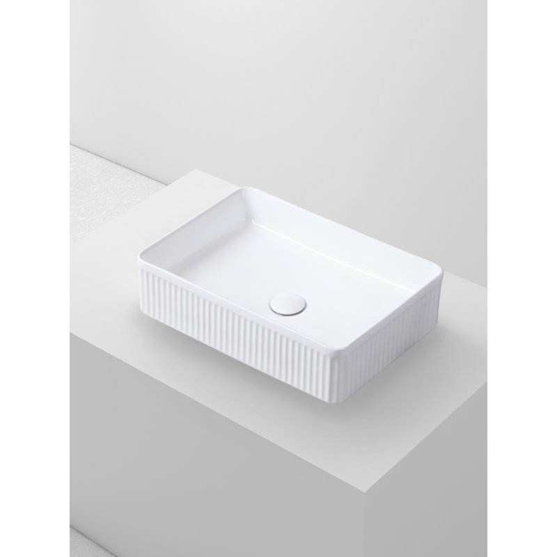 Brayden Studio Eladia 500mm L x 340mm W Ceramic Rectangular Sink